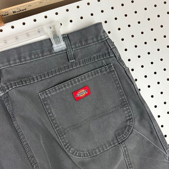 Dickies Carpenter Pants 38x32 Gray Work Wear Tactical Wide Leg Canvas Cotton Y2K - Picture 3 of 6